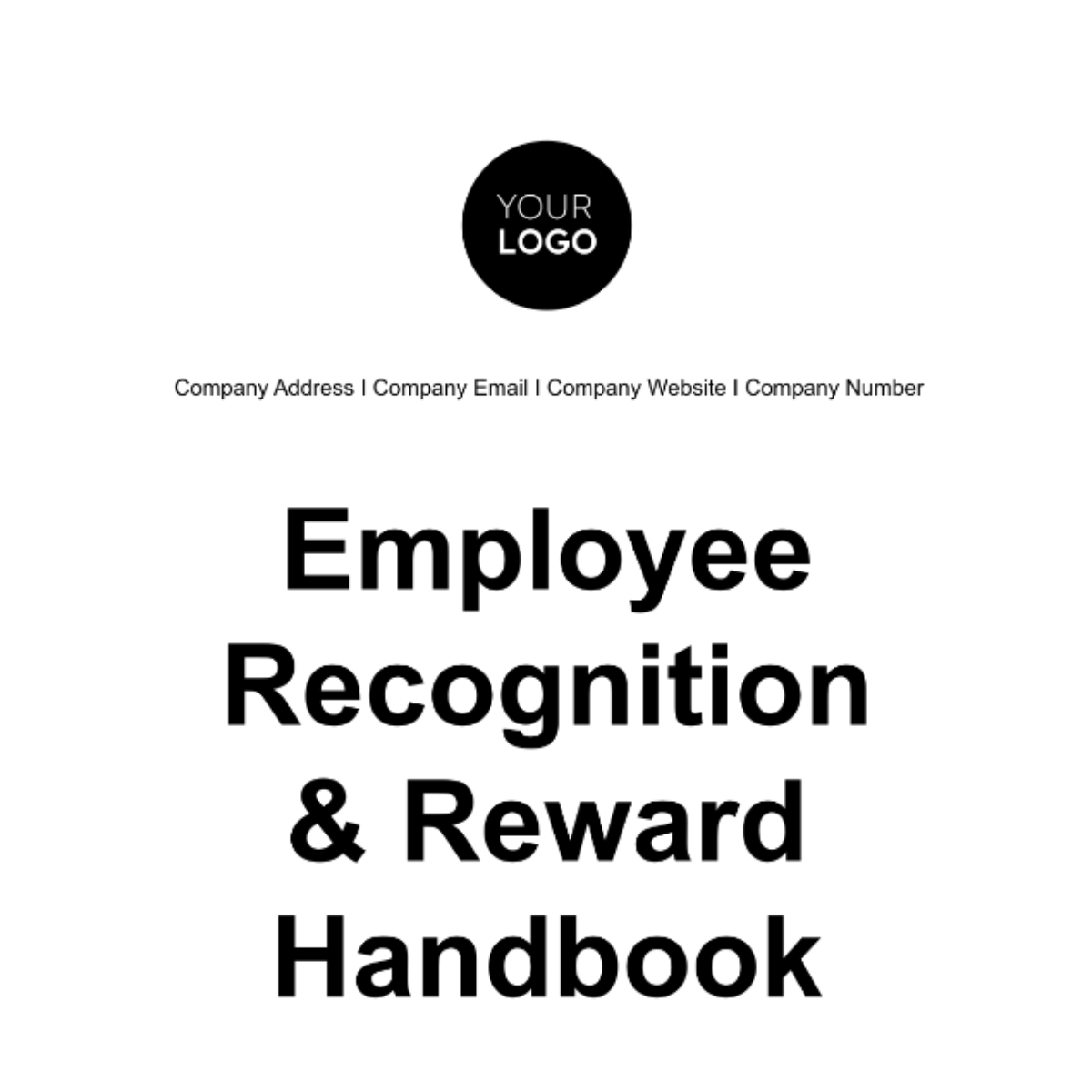 Employee Recognition & Reward Handbook HR Template - Edit Online & Download