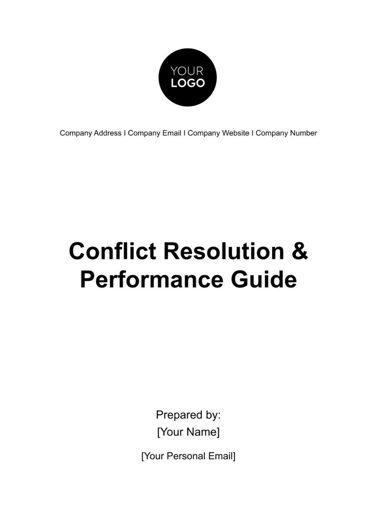 Conflict Resolution & Performance Guide HR Template - Edit Online & Download