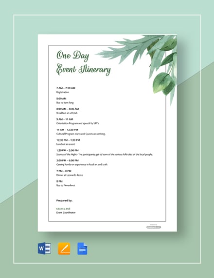 14  One Day Event Schedule Template Sample Excel Templates
