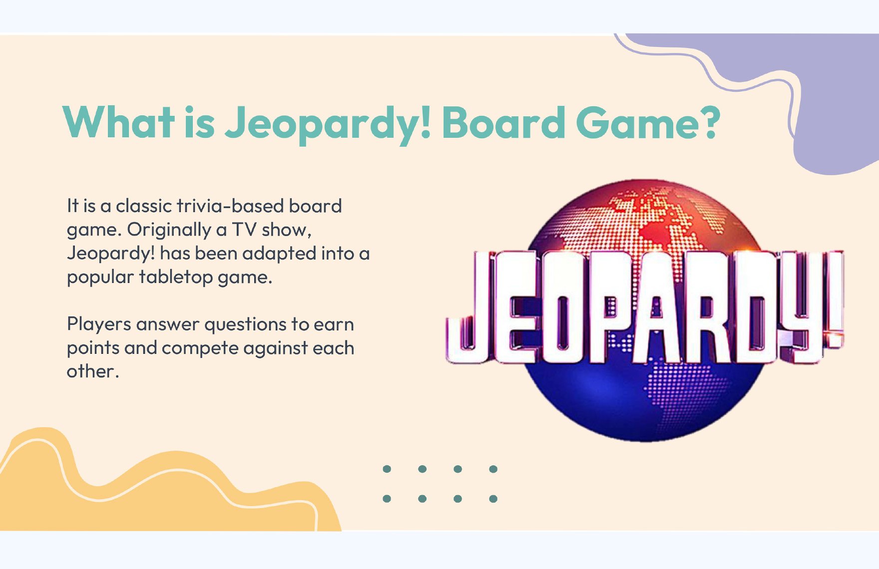 Jeopardy Board Games Template