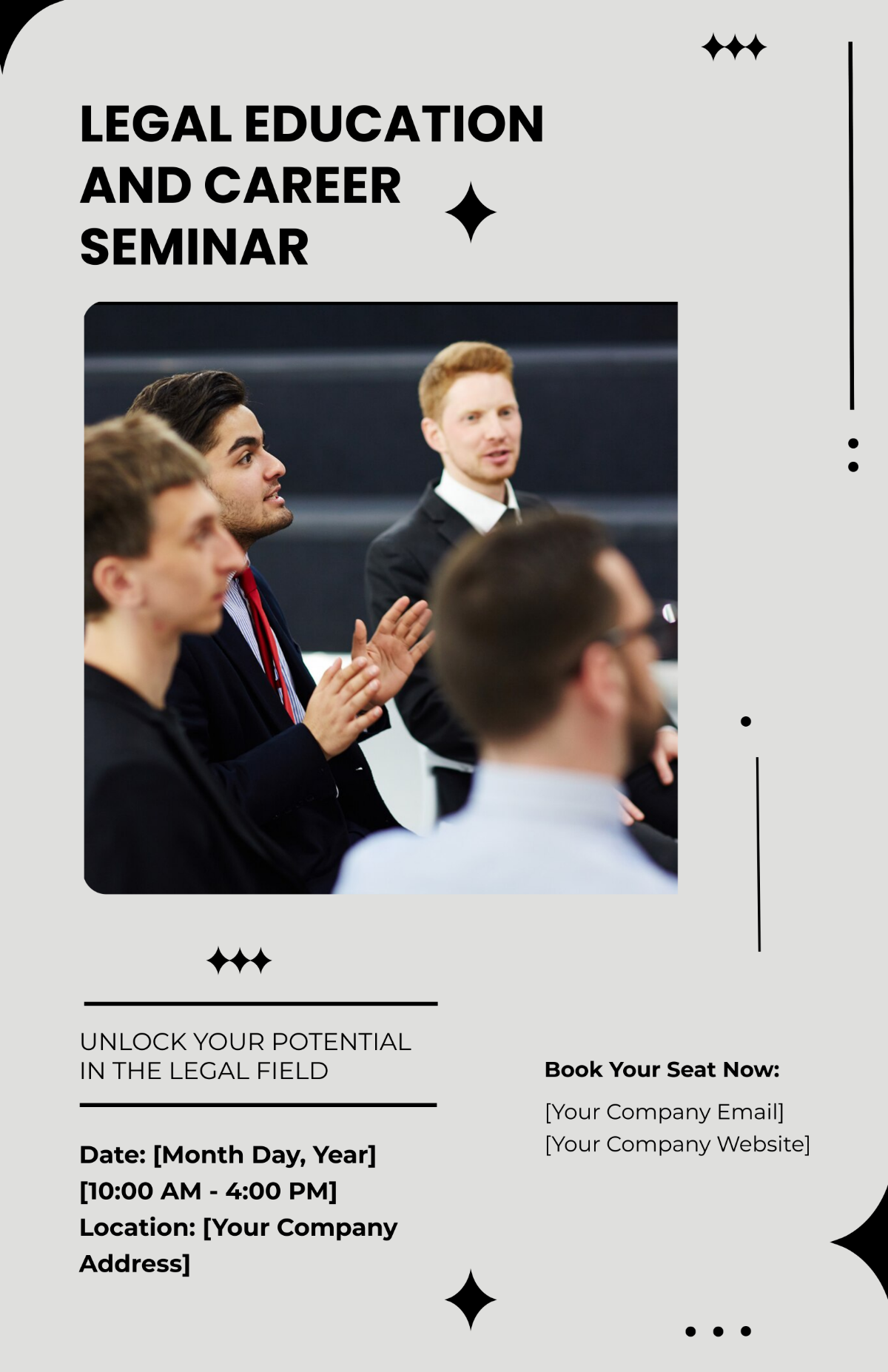 Legal Education and Career Seminar Poster