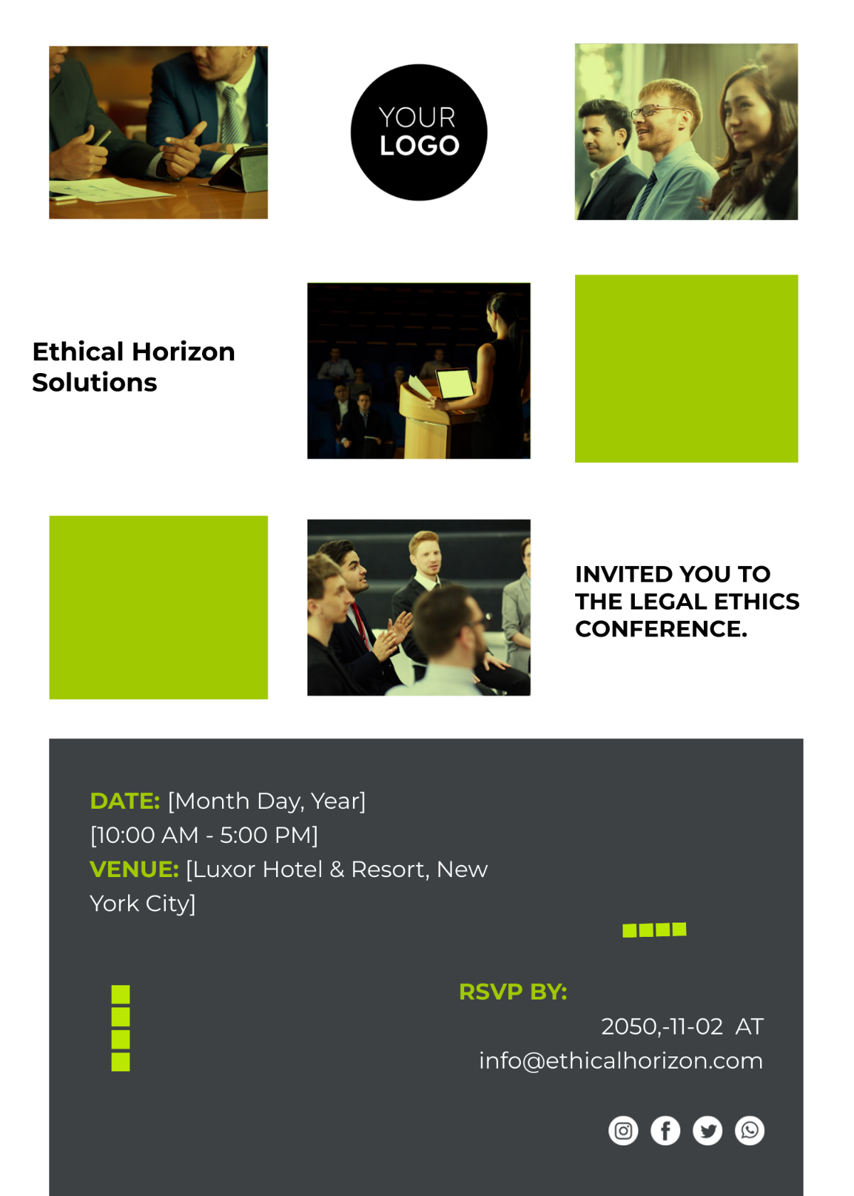 Legal Ethics Conference Invitation Card