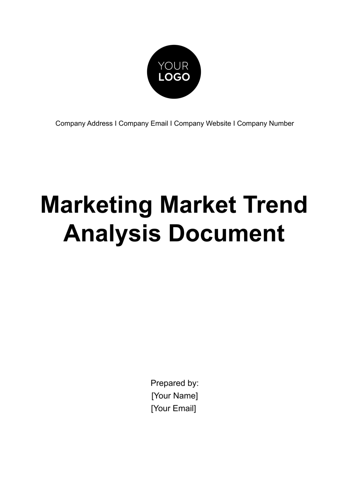 Marketing Market Trend Analysis Document Template