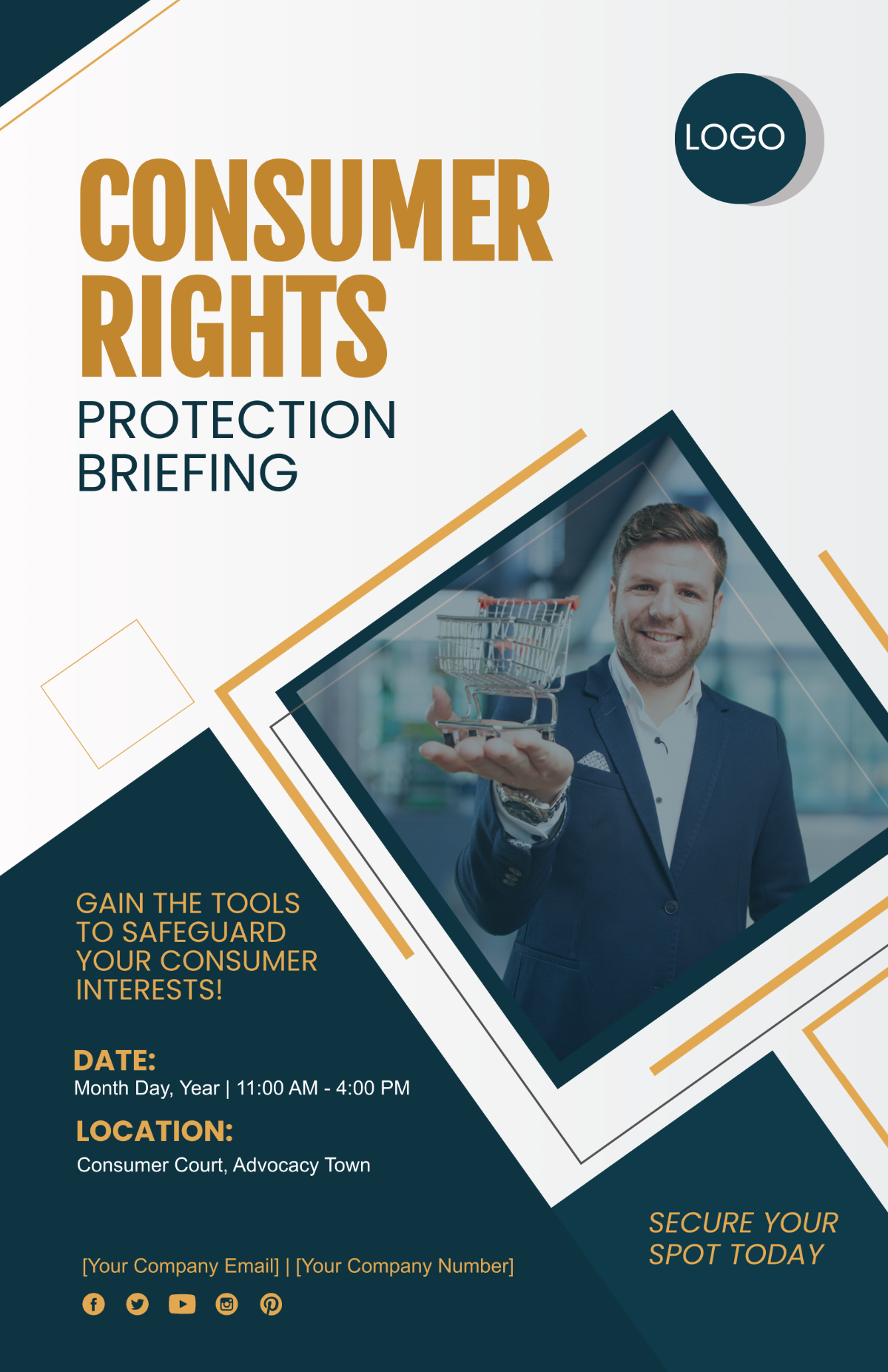 Consumer Rights Protection Briefing Poster Template