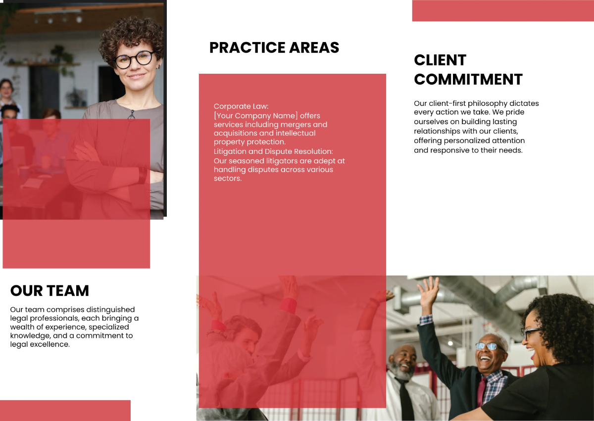 Free Law Firm Services Overview Pamphlet Template to Edit Online