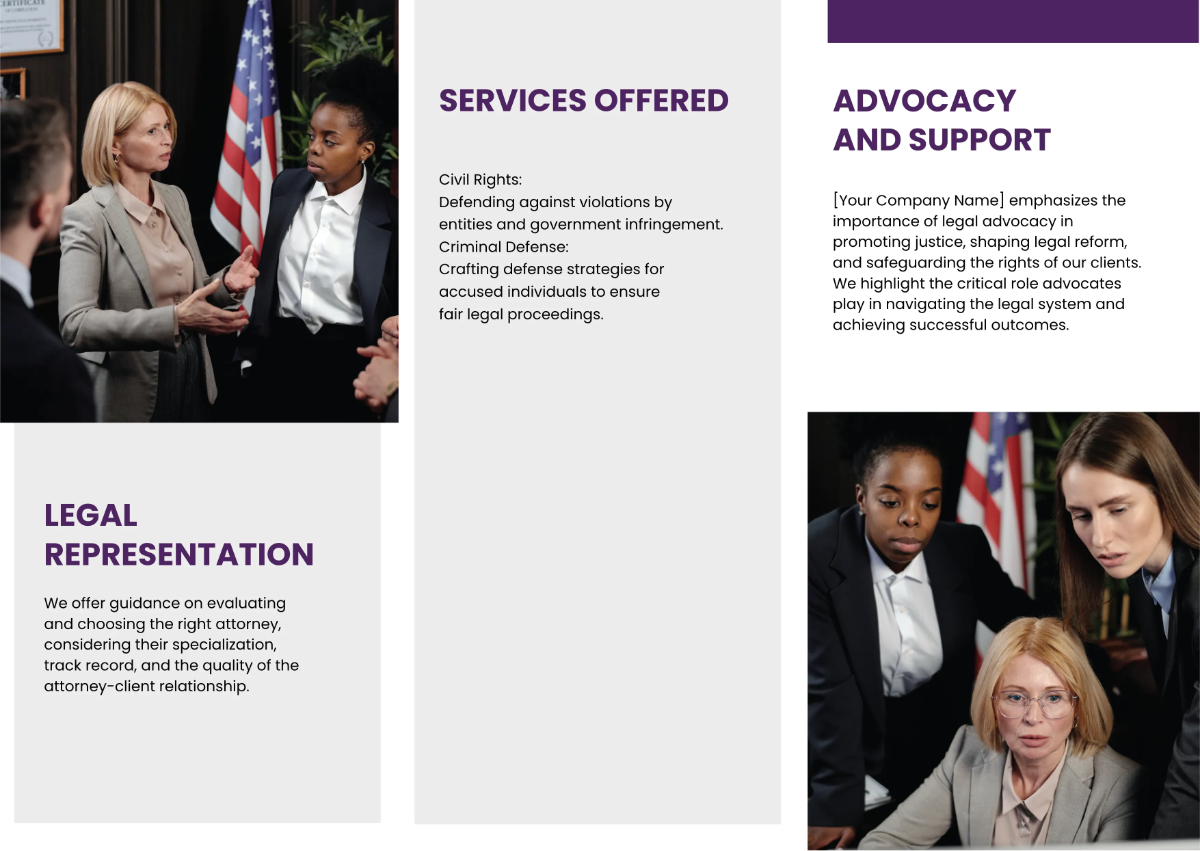 Free Legal Rights and Representation Guide Pamphlet Template to Edit Online