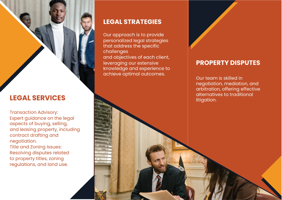 Free Real Estate Law and Property Dispute Pamphlet Template to Edit Online