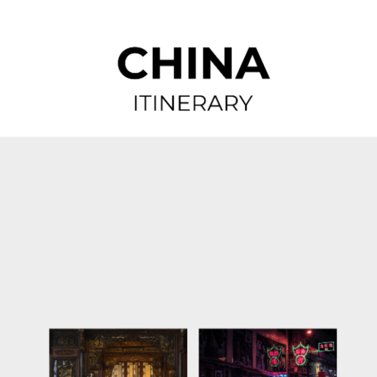 China Itinerary Template - Edit Online & Download