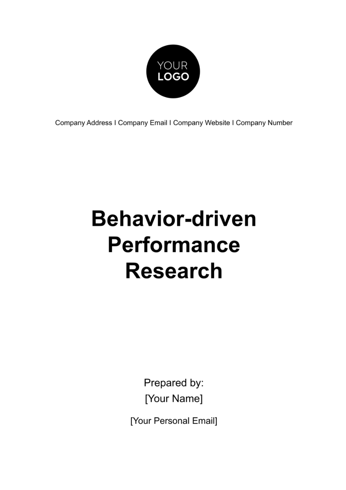 Behavior-driven Performance Research HR Template - Edit Online & Download