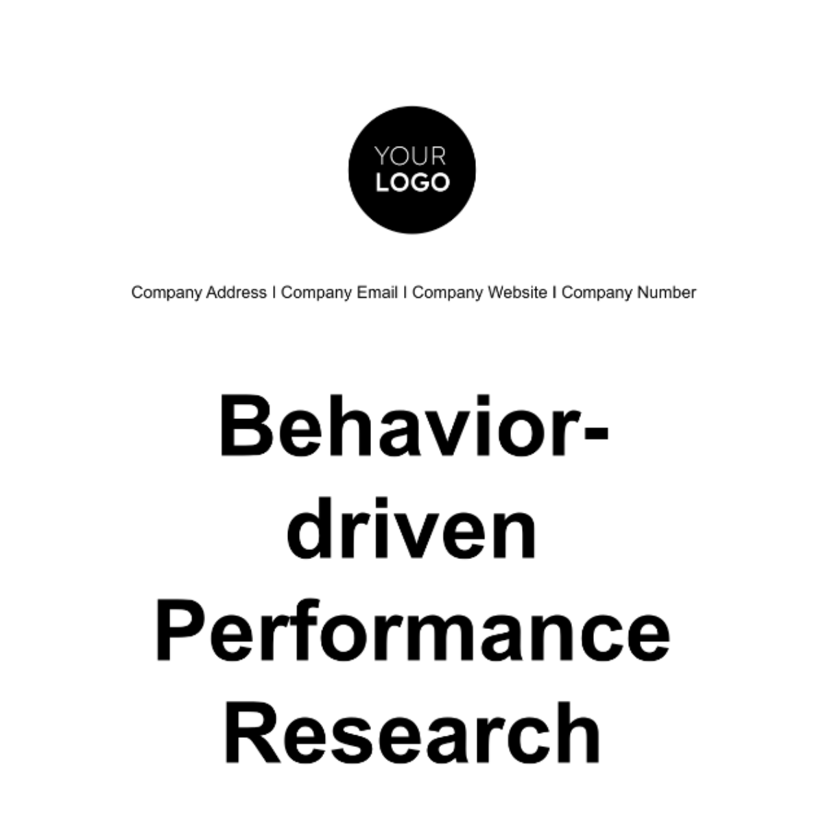 Behavior-driven Performance Research HR Template - Edit Online & Download