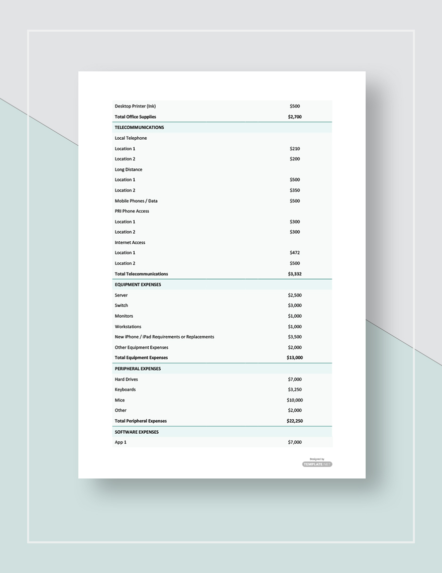 Company Expense Sheet Template Company Expense Sheet Template