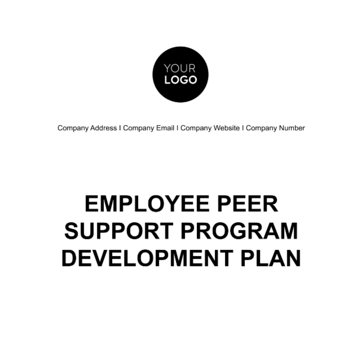 Employee Peer Support Program Development Plan HR Template
