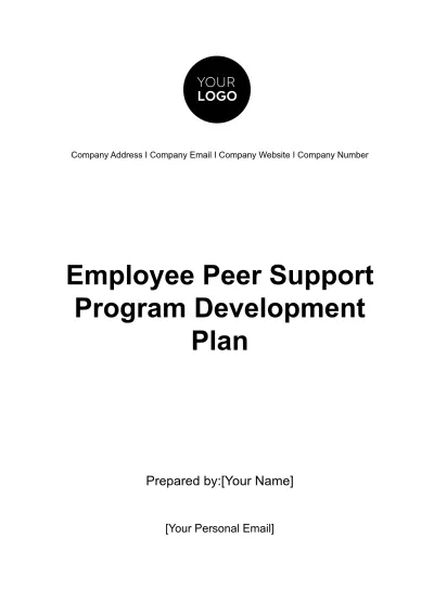 Free Employee Peer Support Program Development Plan HR Template to Edit Online