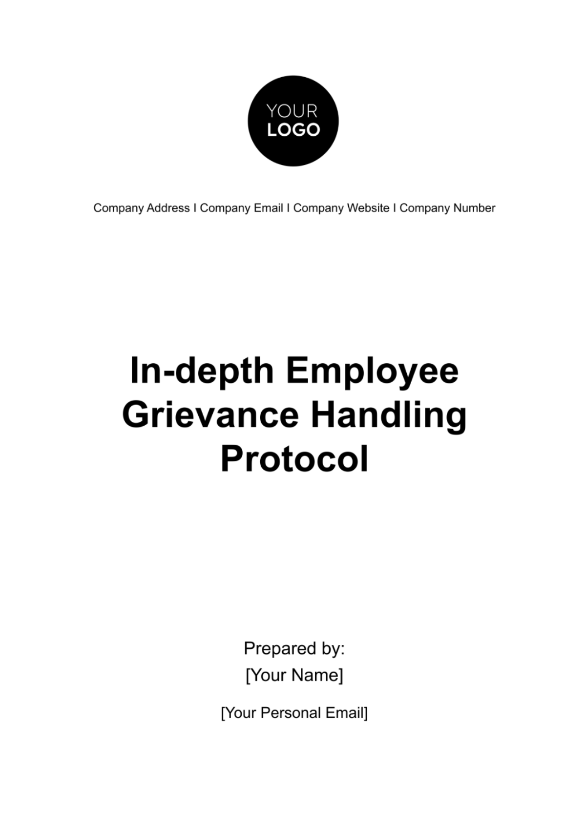 In-depth Employee Grievance Handling Protocol HR Template - Edit Online & Download