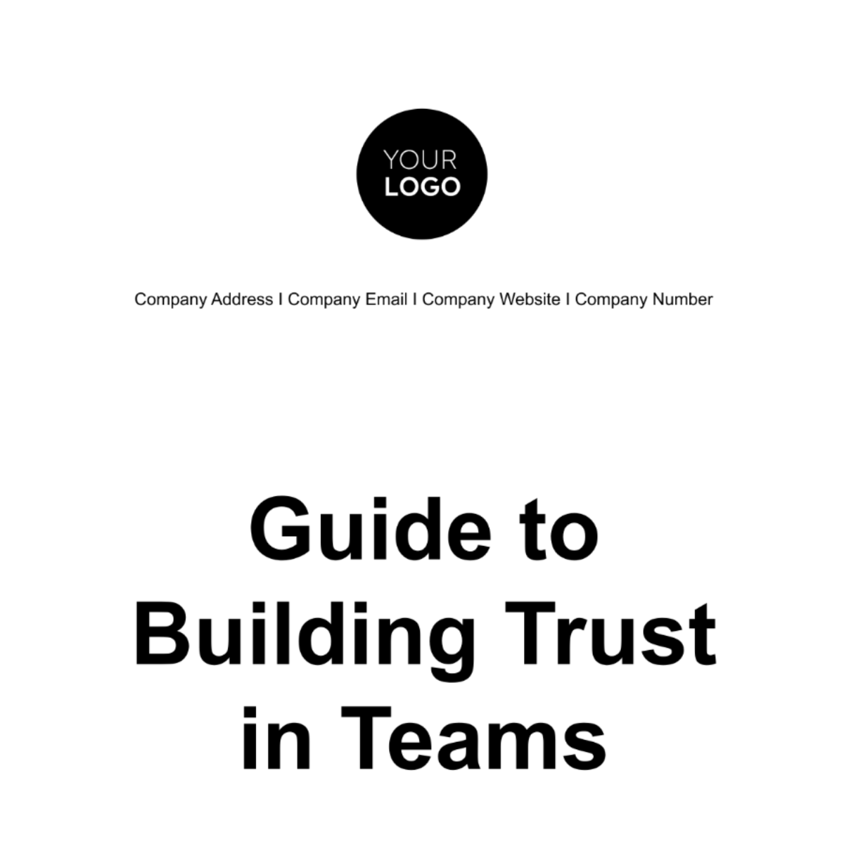 Guide to Building Trust in Teams HR Template