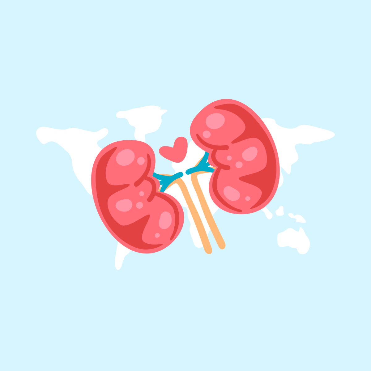 Free  World Kidney Day Vector Template 