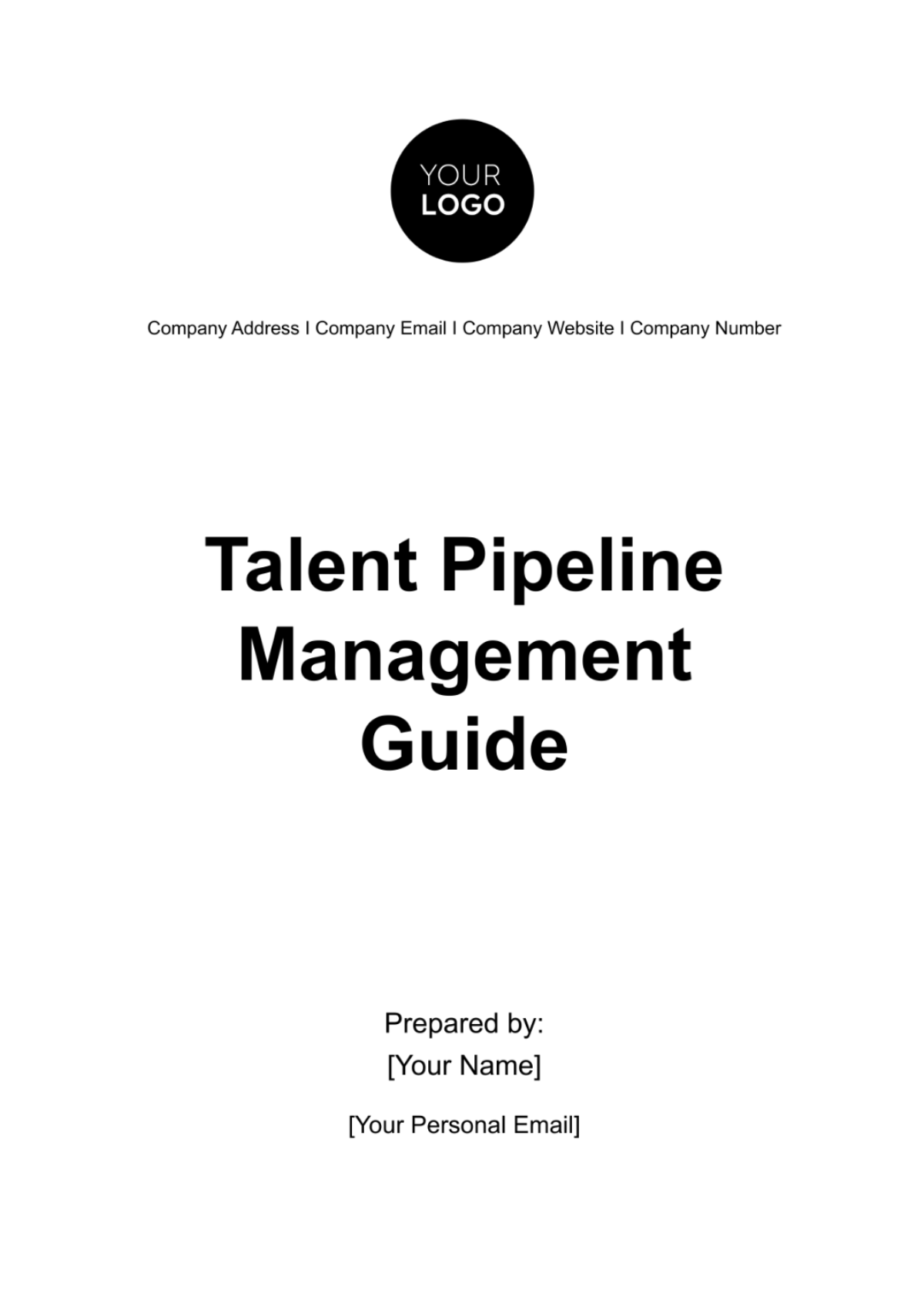 Talent Pipeline Management Guide HR Template - Edit Online & Download