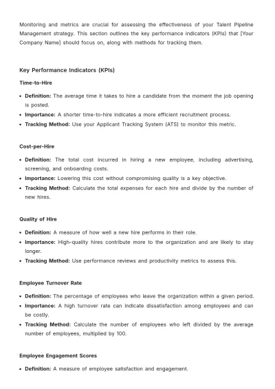 Free Talent Pipeline Management Guide HR Template to Edit Online