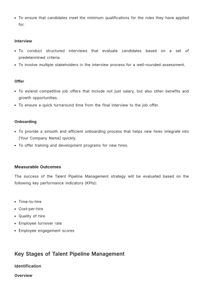 Free Talent Pipeline Management Guide HR Template to Edit Online