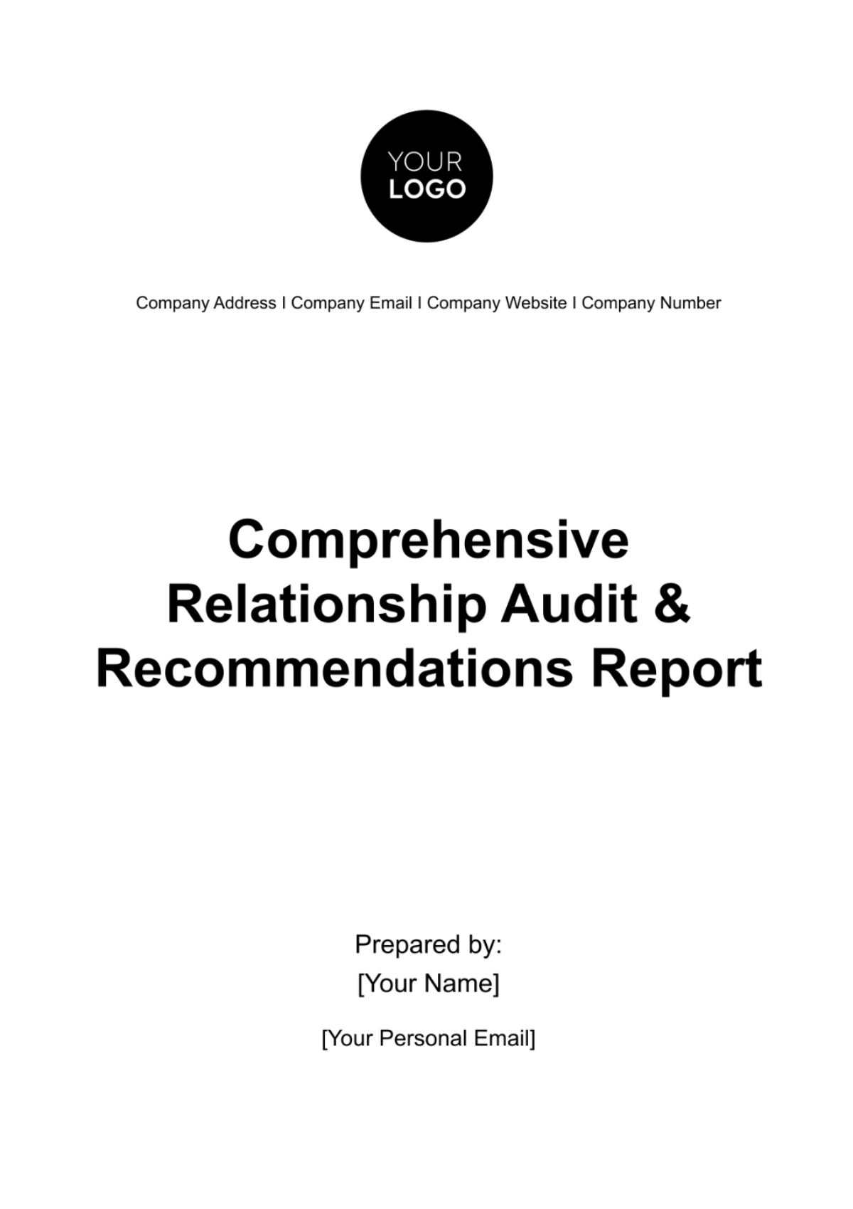 Comprehensive Relationship Audit & Recommendations Report HR Template - Edit Online & Download