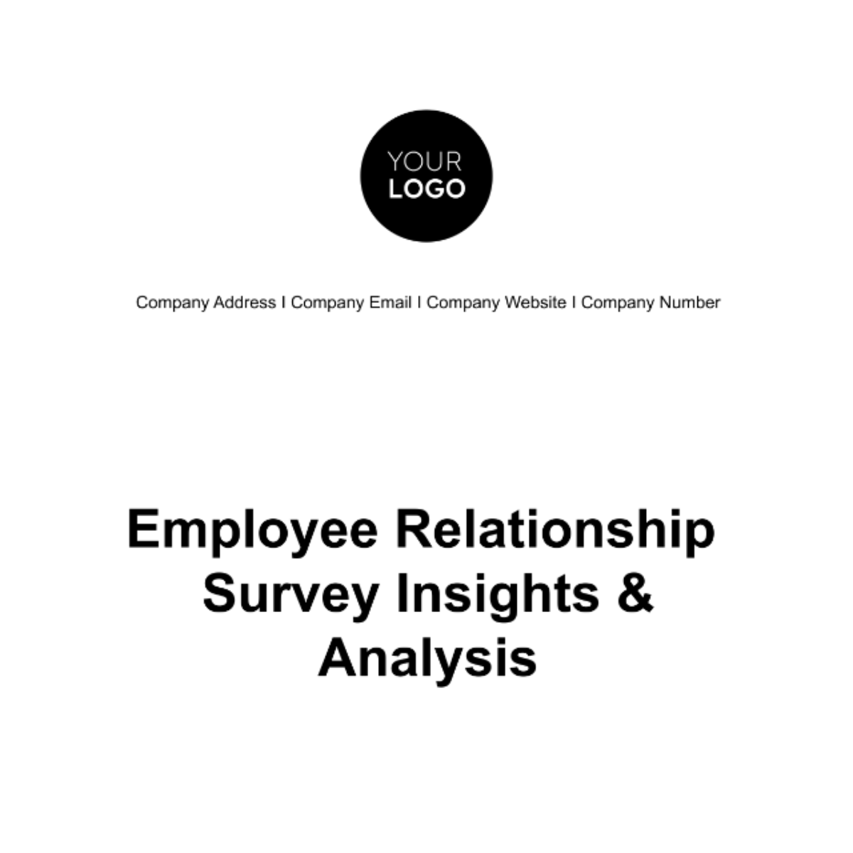 Free Employee Relationship Survey Insights & Analysis HR Template