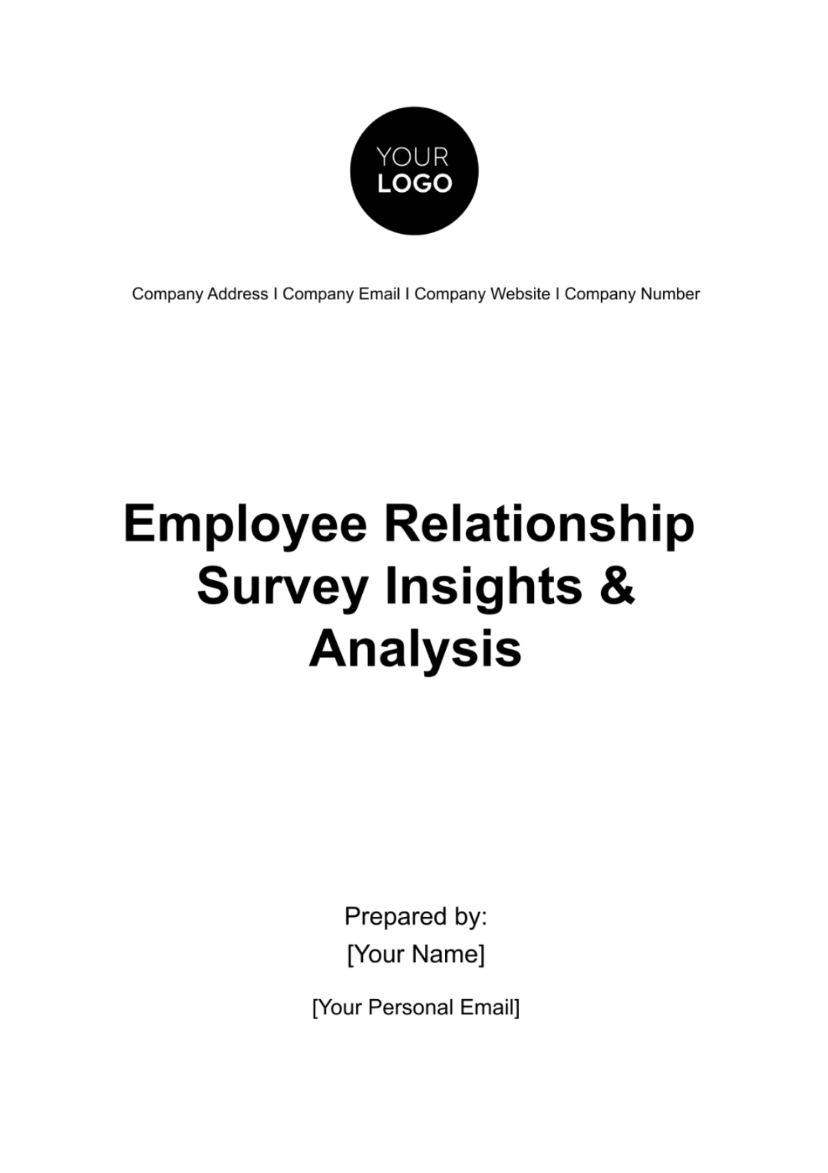 Employee Relationship Survey Insights & Analysis HR Template - Edit Online & Download