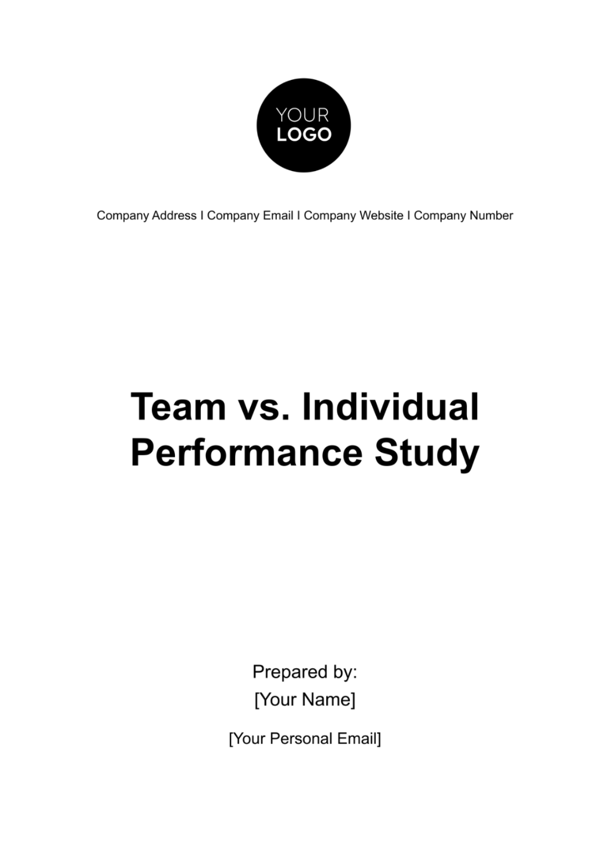 Team vs. Individual Performance Study HR Template - Edit Online & Download