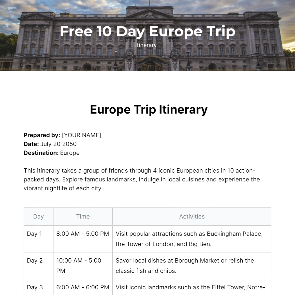 10-day-europe-trip-itinerary-template-edit-online-download-example