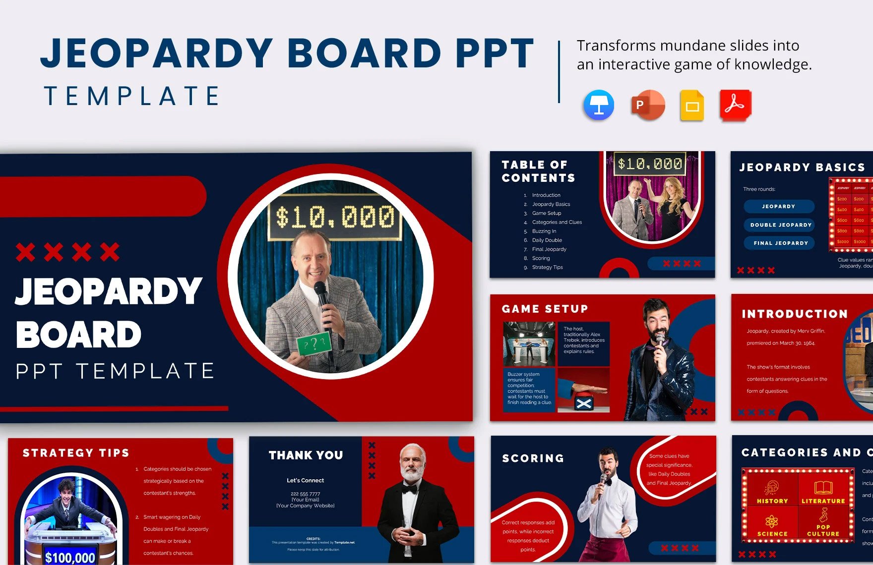 Jeopardy Board PPT Template