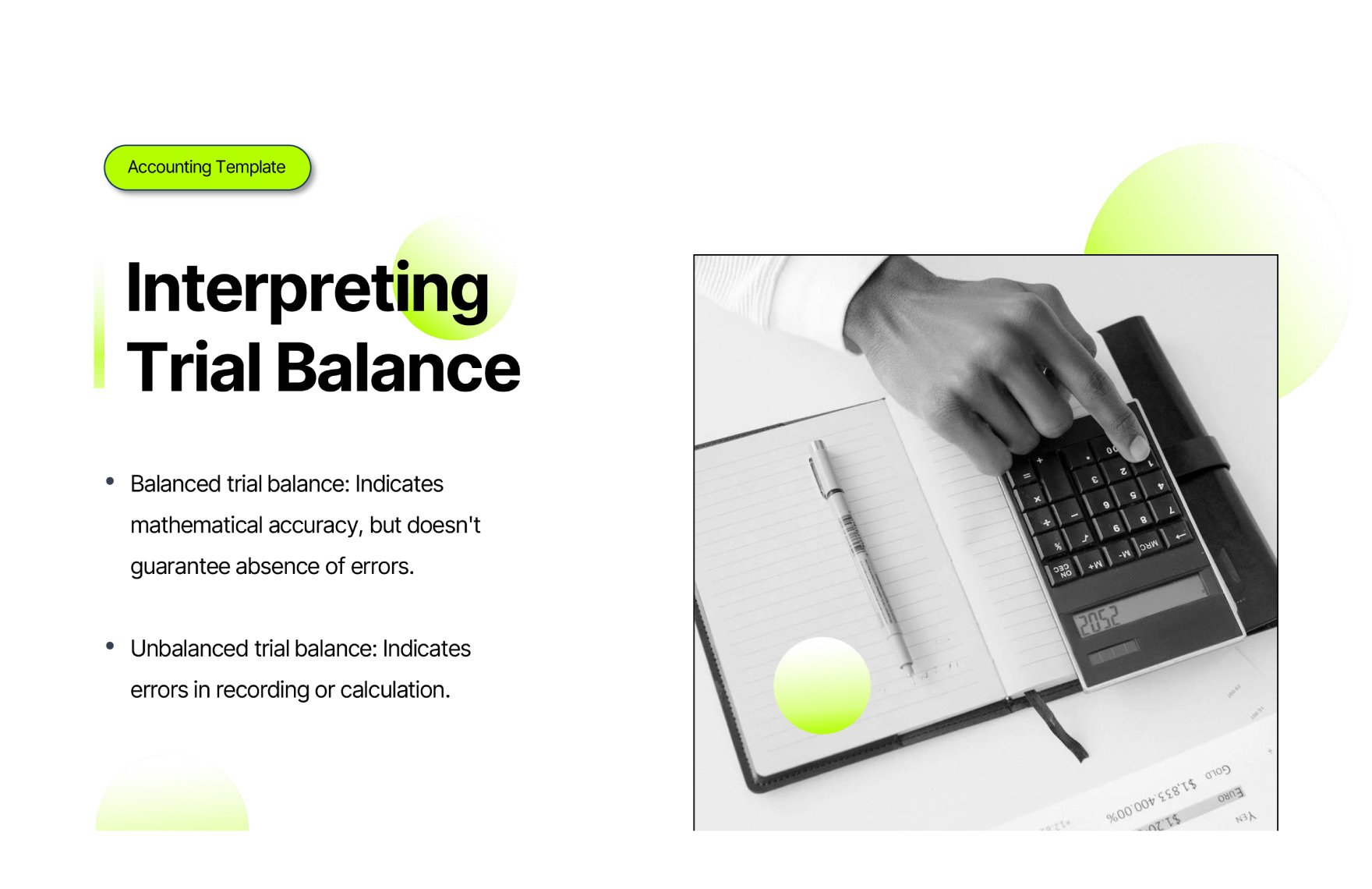 Trial Balance Accounting PPT Template