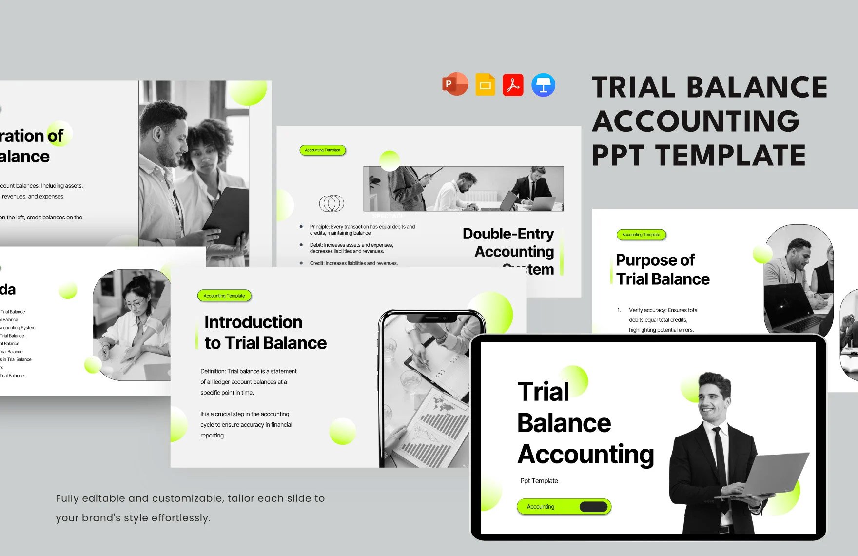 Free Trial Balance Accounting PPT Template in PDF, PowerPoint, Google Slides, Apple Keynote