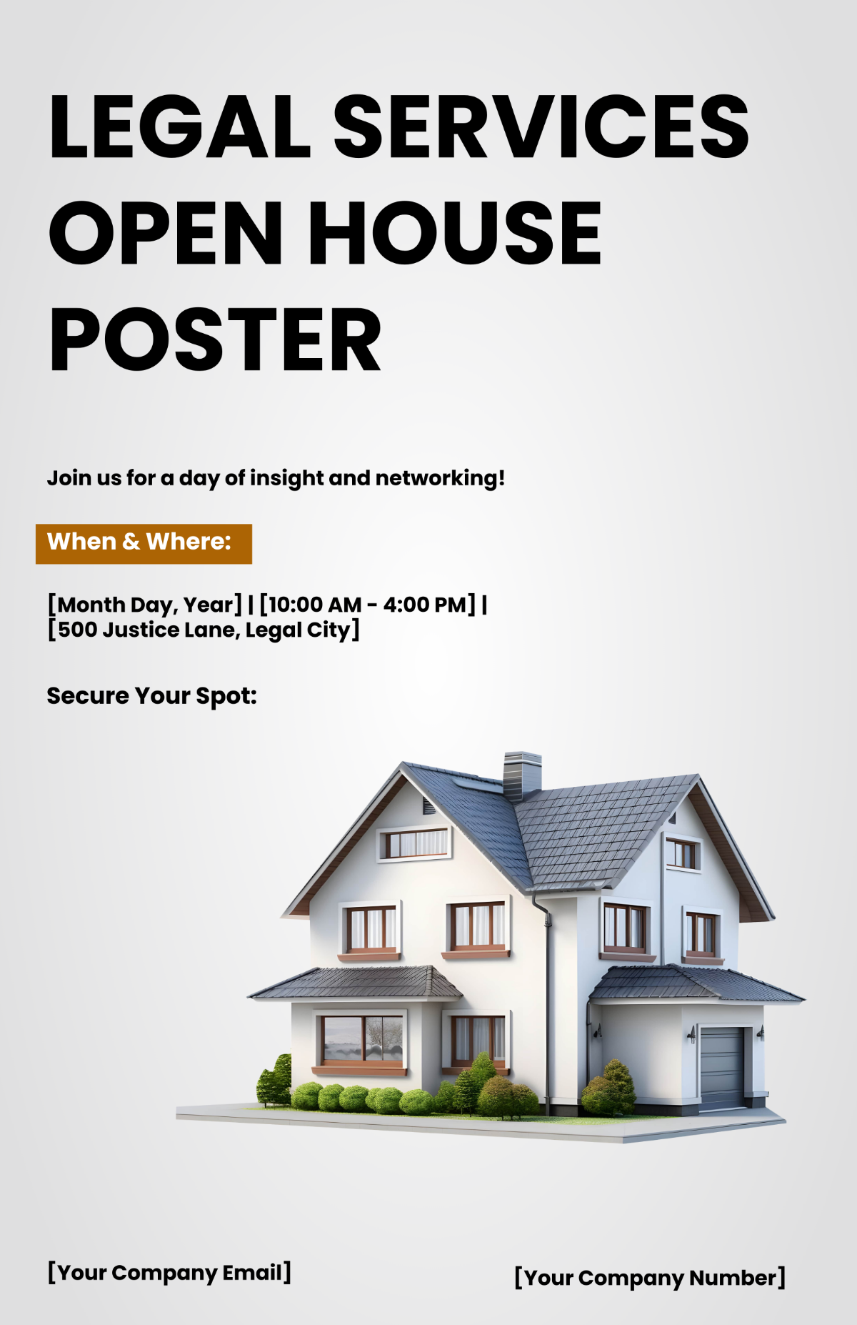 Legal Services Open House Poster Template