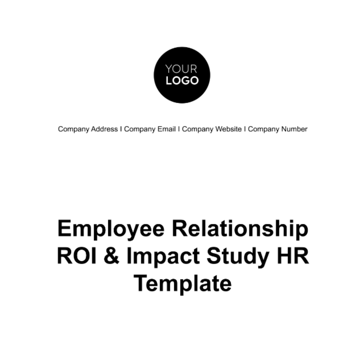 Free Employee Relationship ROI & Impact Study HR Template