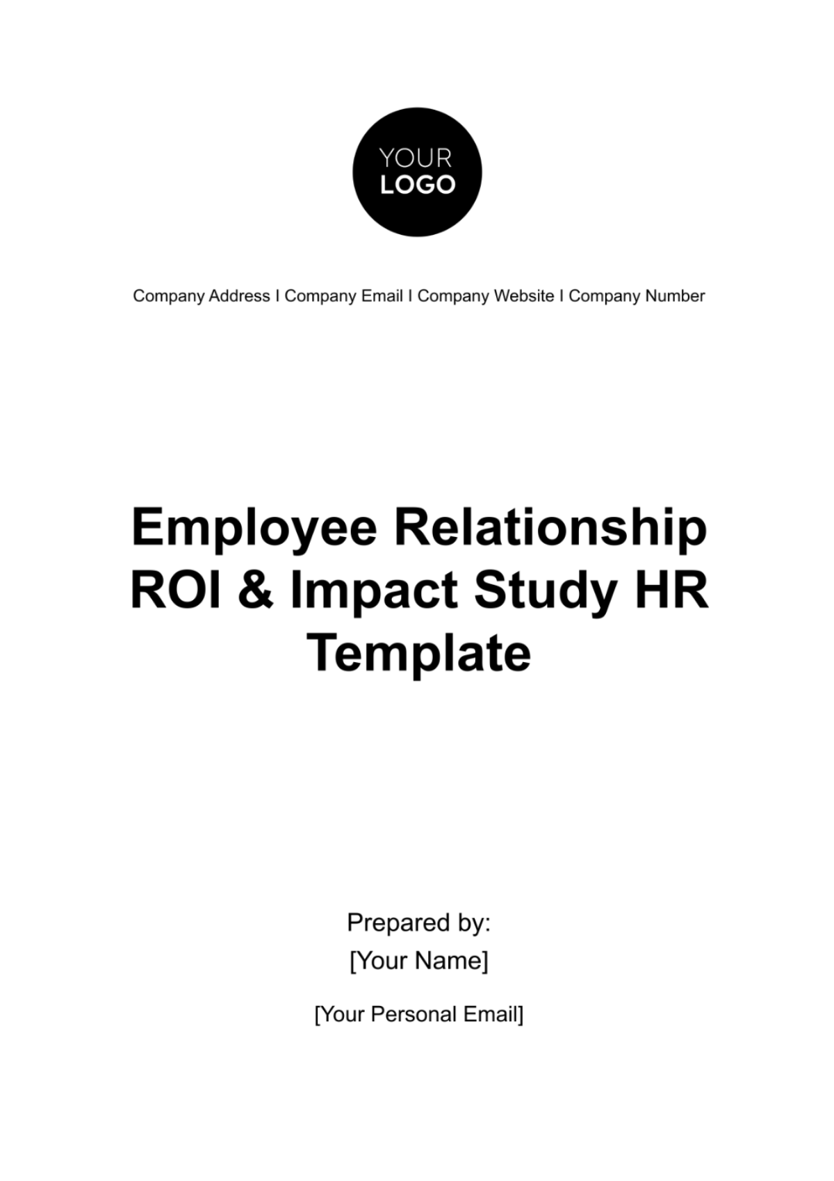 Employee Relationship ROI & Impact Study HR Template - Edit Online & Download