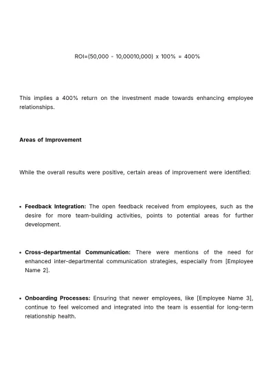 Free Employee Relationship ROI & Impact Study HR Template to Edit Online