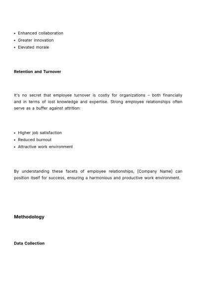 Free Employee Relationship ROI & Impact Study HR Template to Edit Online