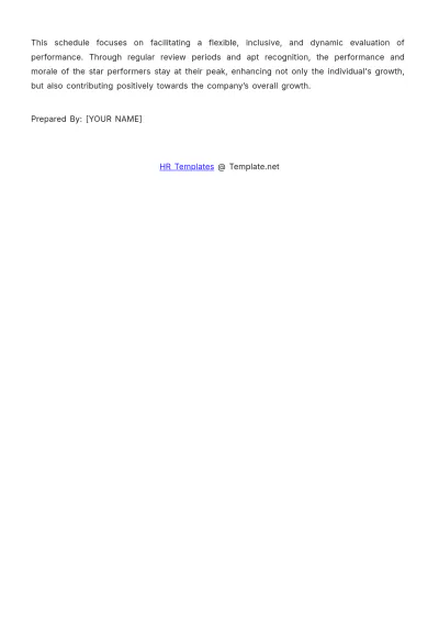 Free Star Performer Schedule HR Template to Edit Online