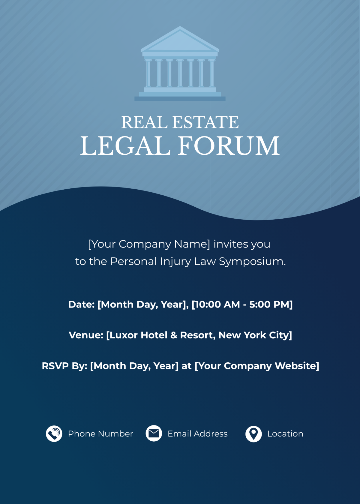 Real Estate Legal Forum Invitation Card