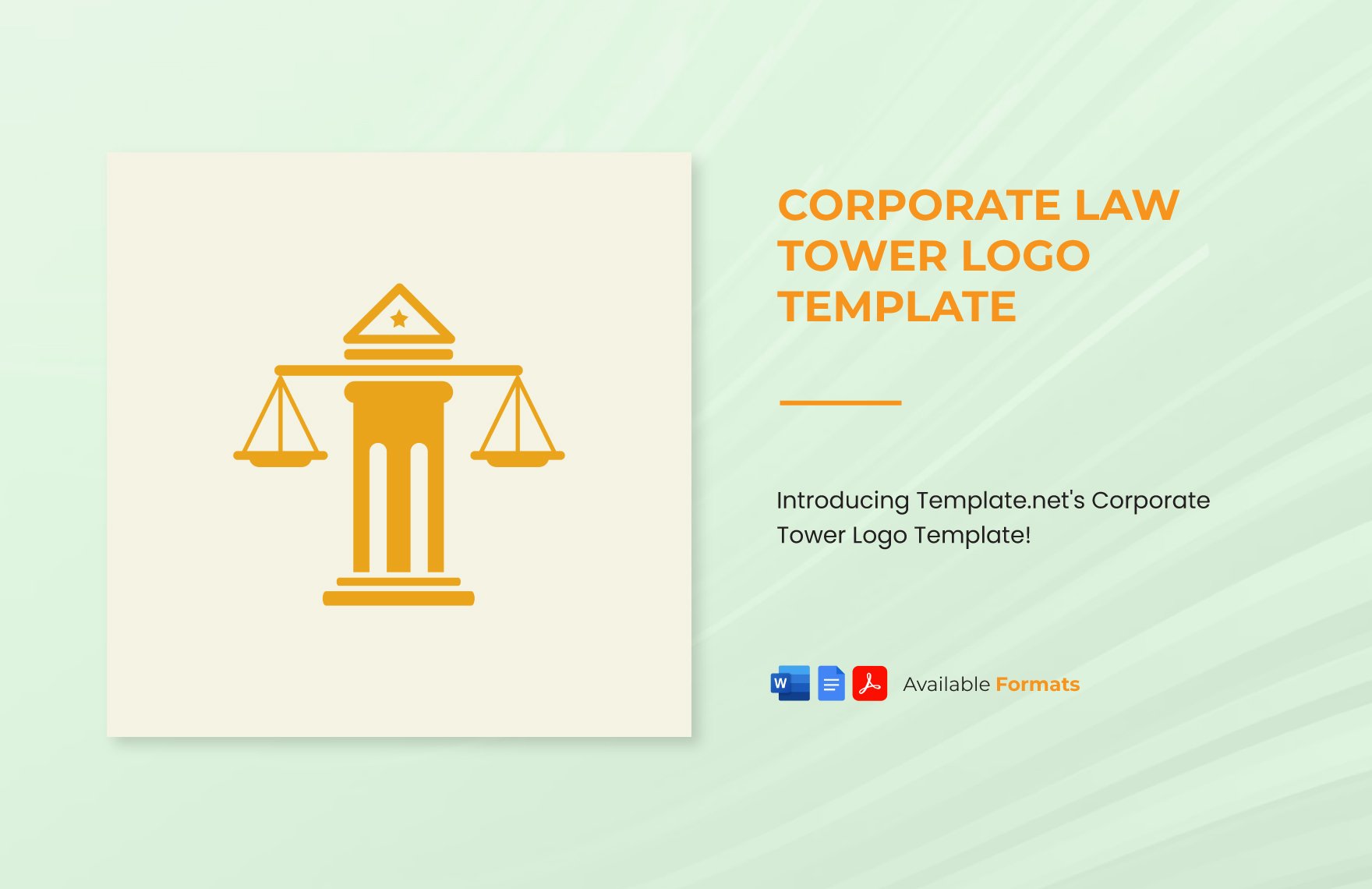 Free Corporate Law Tower Logo Template in Word, Google Docs, PDF
