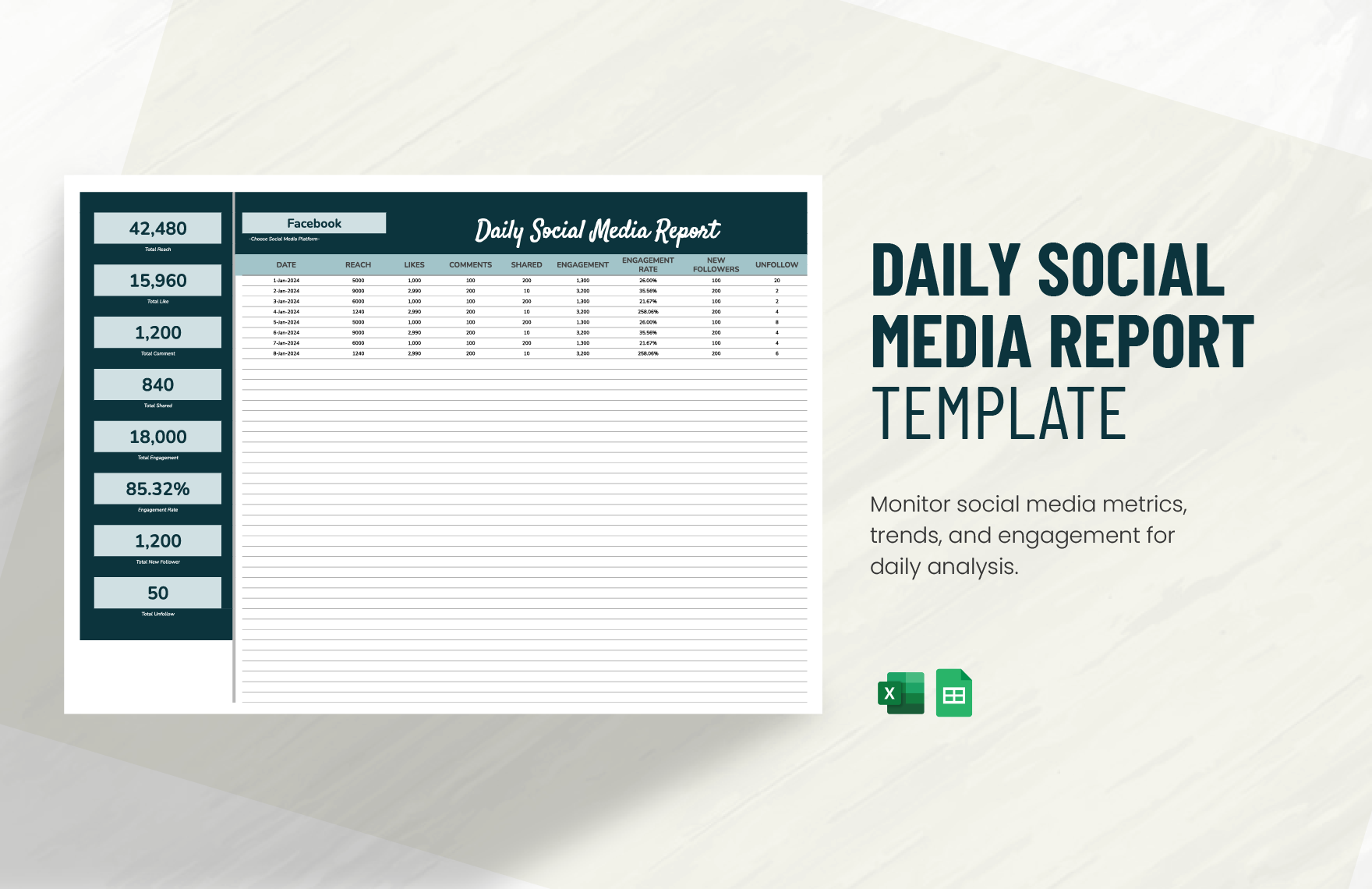 Daily Social Media Report Template