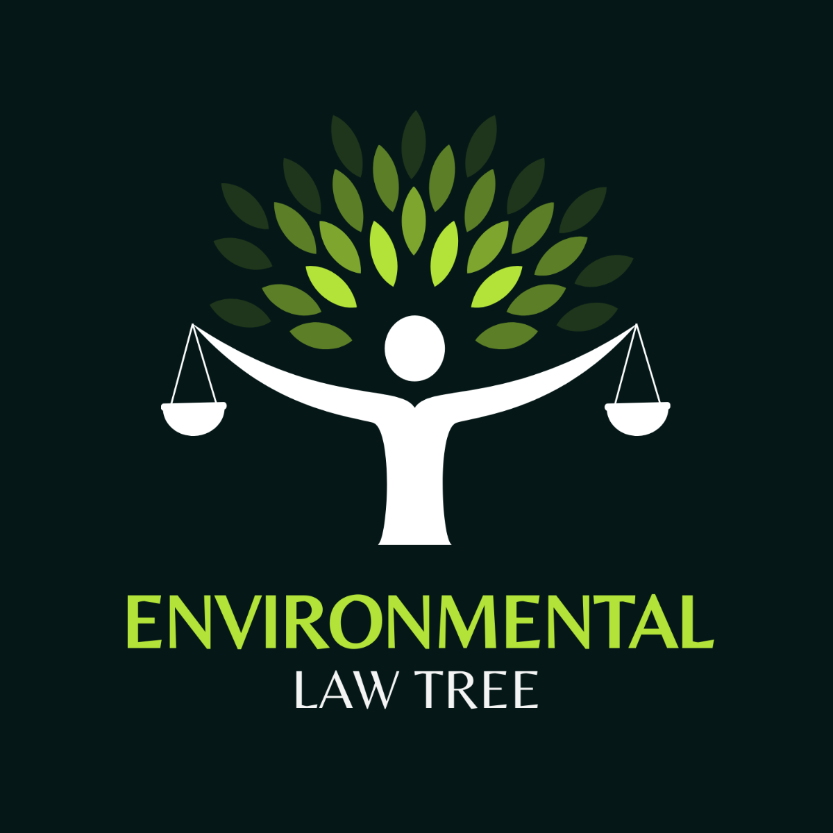 Environmental Law Tree Logo Template