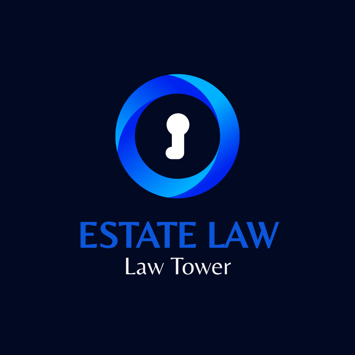 Estate Law Lock and Key Logo Template