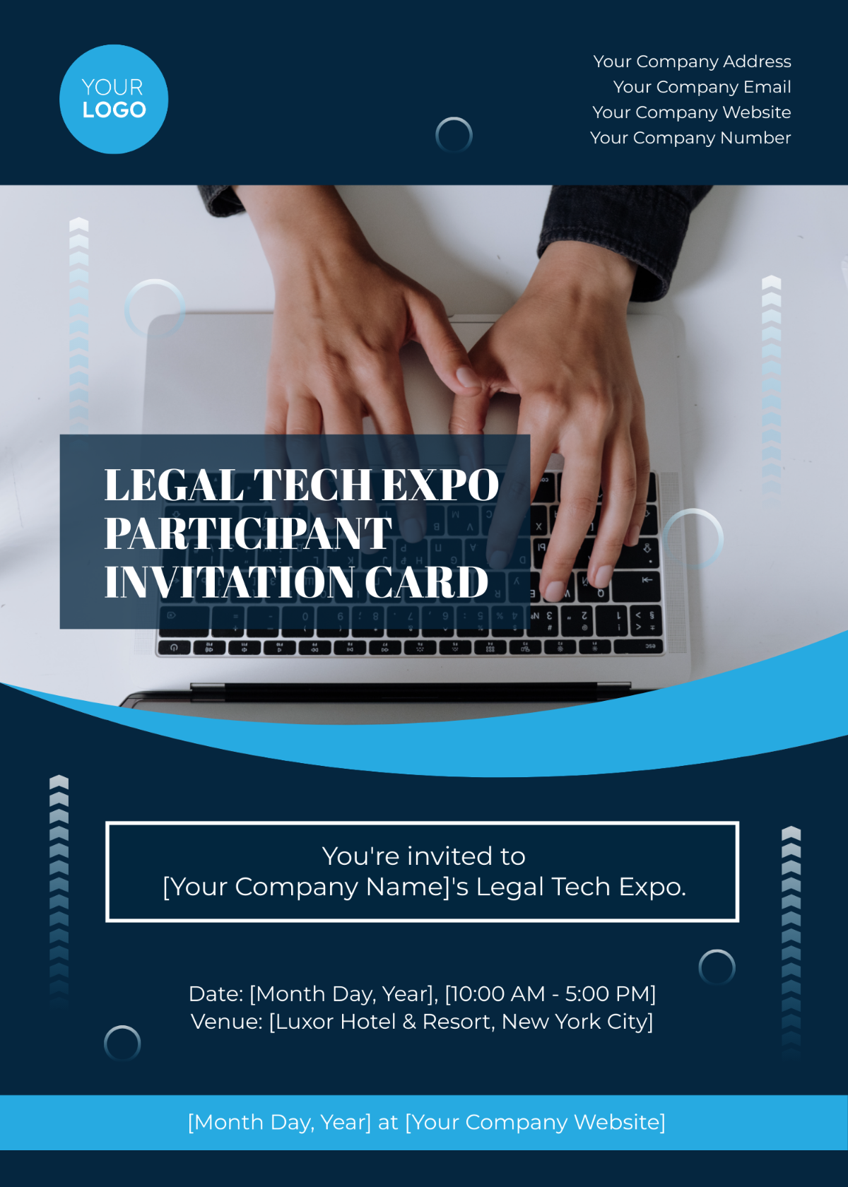 Legal Tech Expo Participant Invitation Card Template