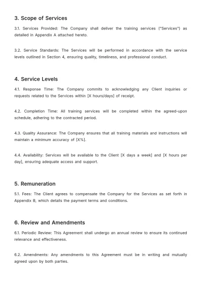 Free Training Completion SLA HR Template to Edit Online