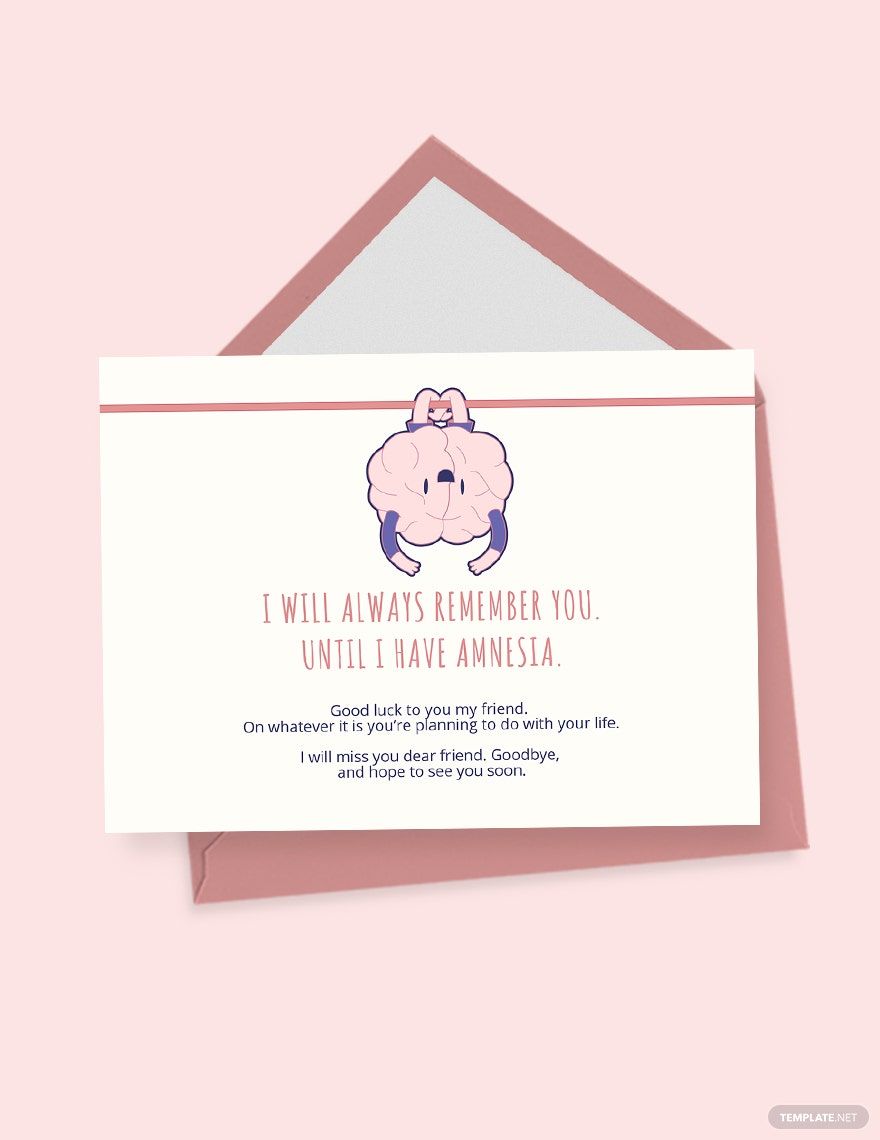 Free Funny Farewell Card Template