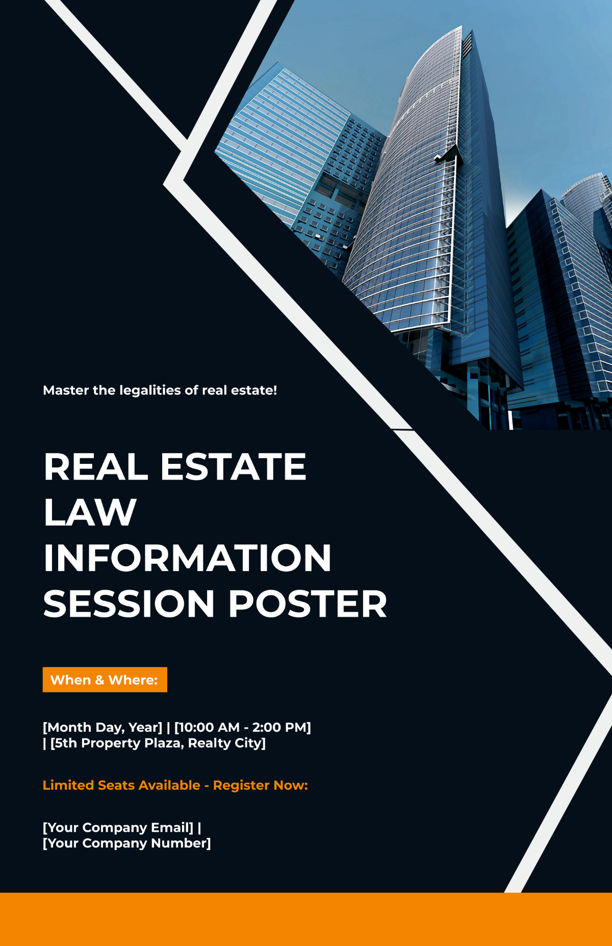Free Real Estate Law Information Session Poster Template