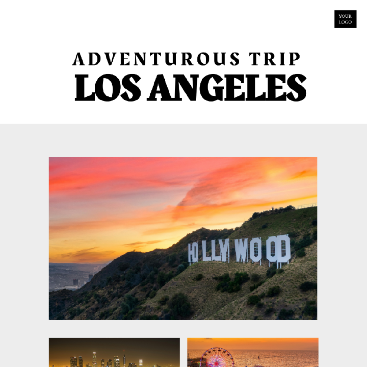 3 Day Los Angeles Itinerary Template - Edit Online & Download