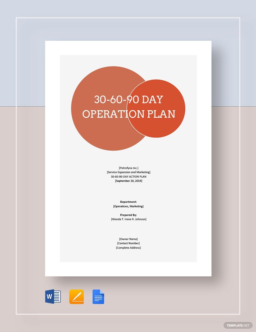 30-60-90-Day Operations Plan Template
