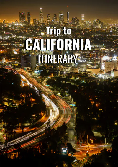 Free California Trip Itinerary Template to Edit Online