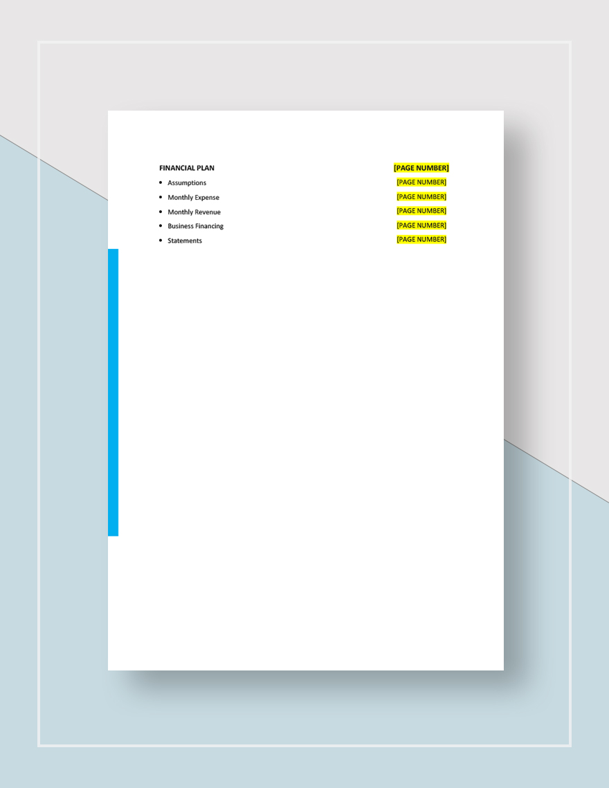 Blank Business Plan Template - Google Docs, Word, Apple Pages ...